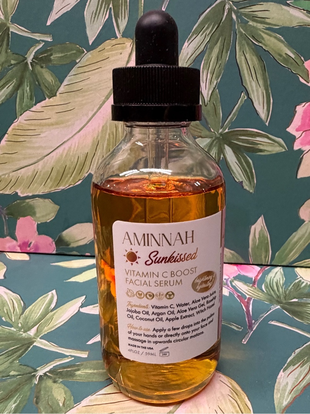 Aminnah Sunkissed Vitamin C Boost Facial Serum 4 oz Handmade Skincare